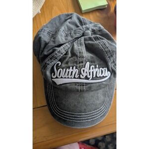 South Africa Baseball Cap Hat Olive 
Green/Grey Embroidered